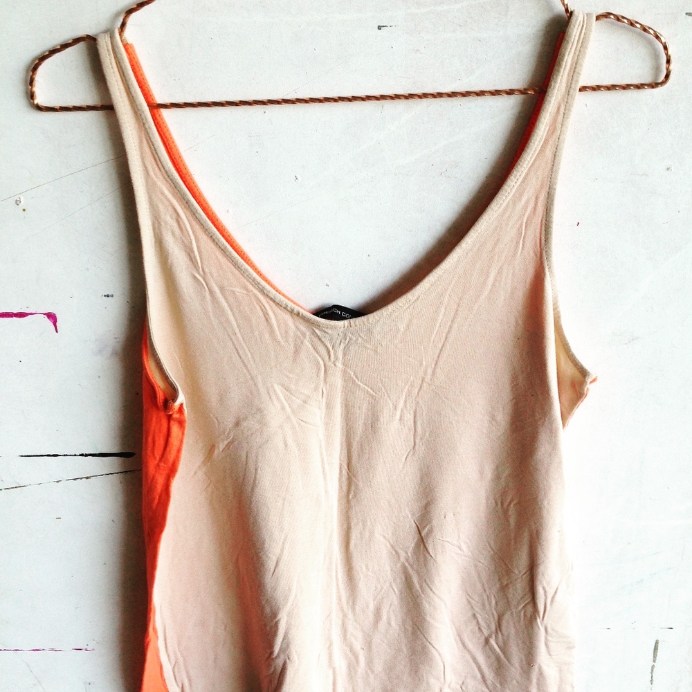 French Connection spring top tank S coral beige